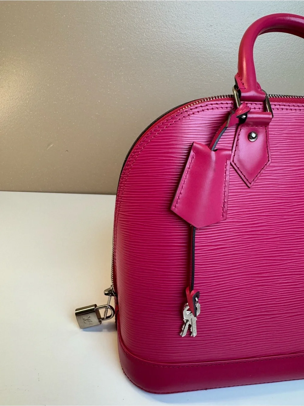 Louis Vuitton Alma PM Epi Leather Fuchsia Pink
